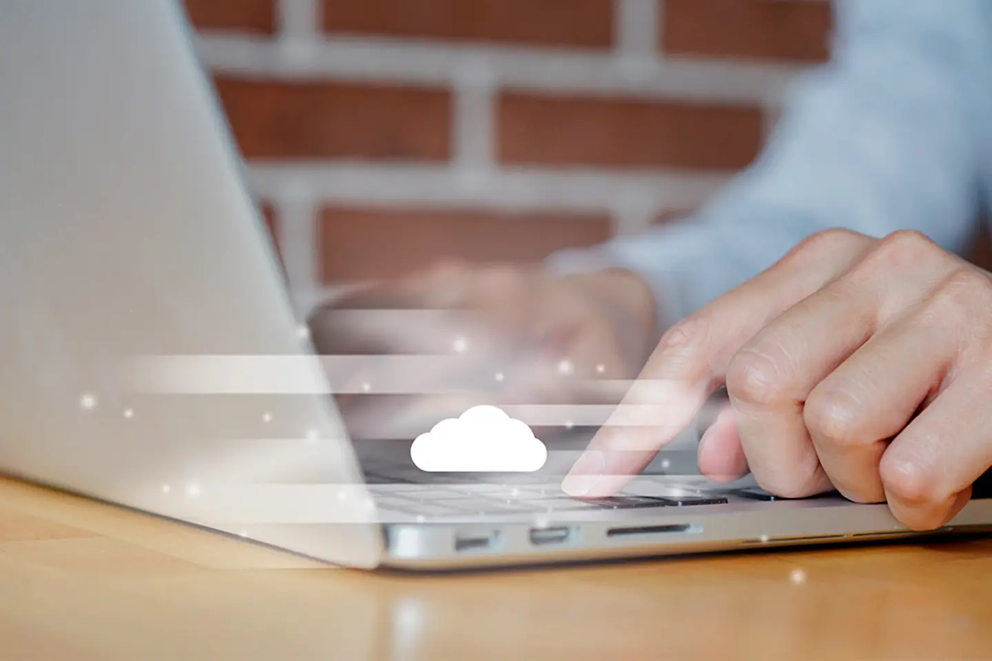 Programmer man hand typing on keyboard