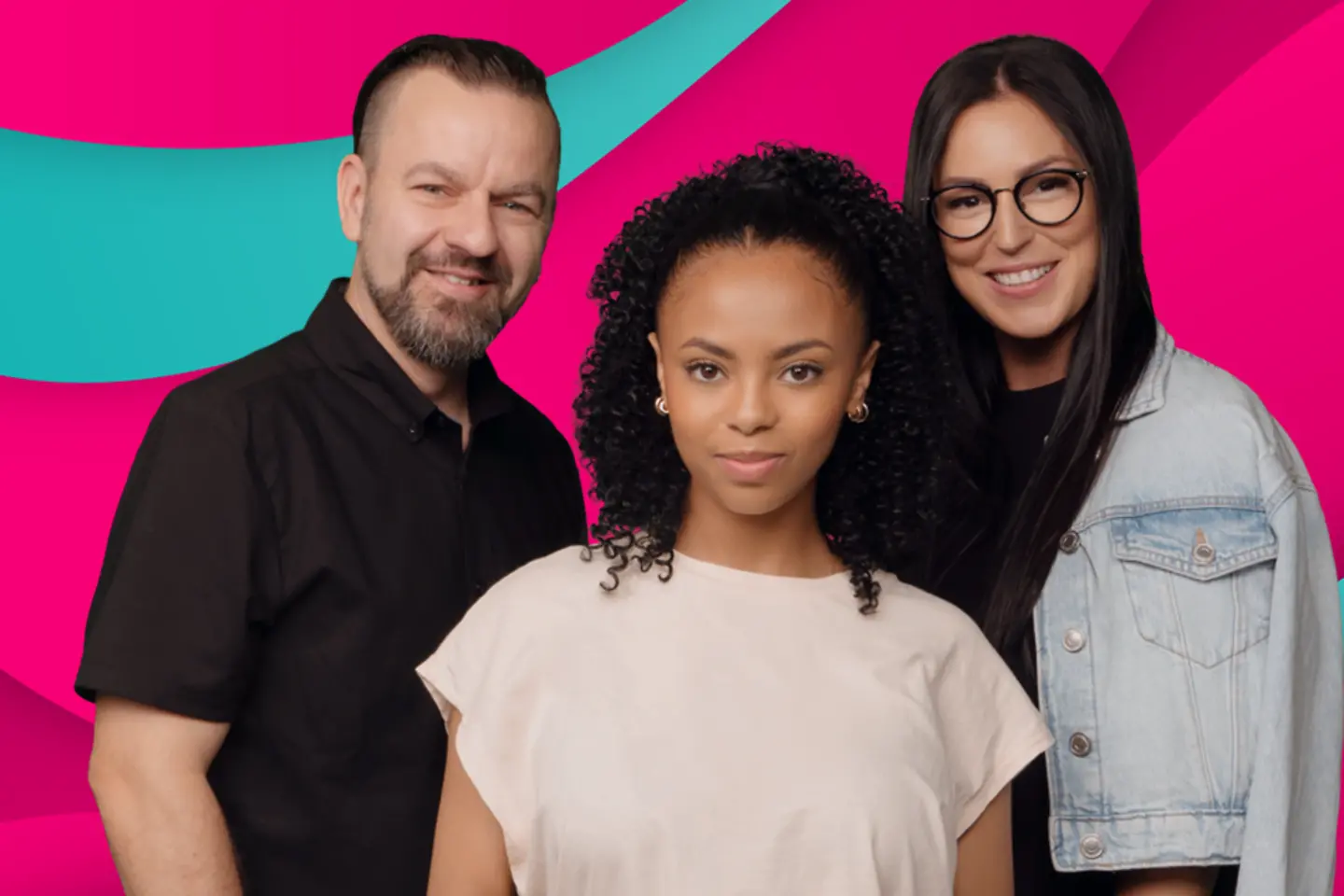 People smiling at the camera